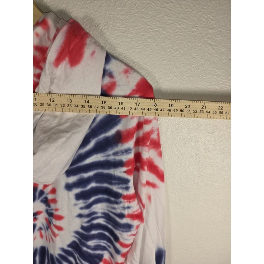 Polo Ralph Lauren Tie Dye Hoodie Shirt Men's Small Red Blue Spiral Pony Logo USA